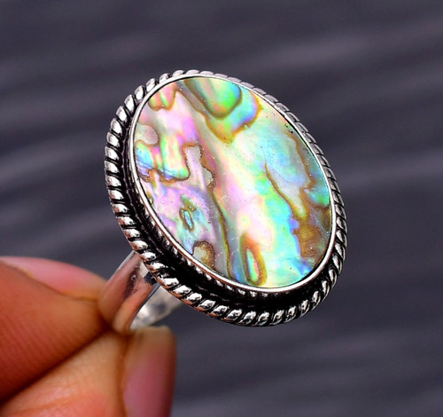 Abalone shell gemstone 925 - abalone,