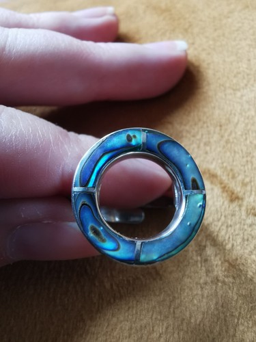 Vintage 925 silver - silver, abalone
