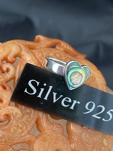 Solid silver and abalone - solid, shell