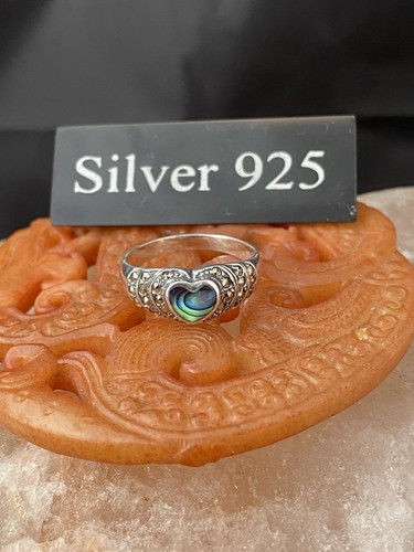 Solid silver and abalone - silver,