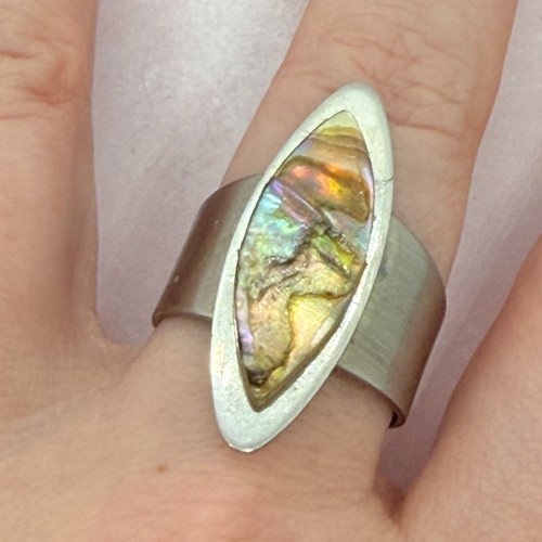Modernist steel ring - modernist, 70s