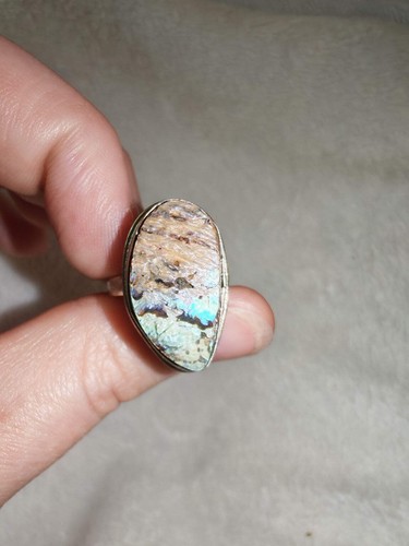 Abalone shell style ring - shell,