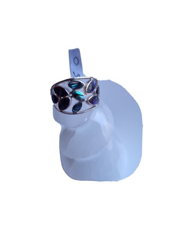 925 silver ring abalone - silver, ring.
