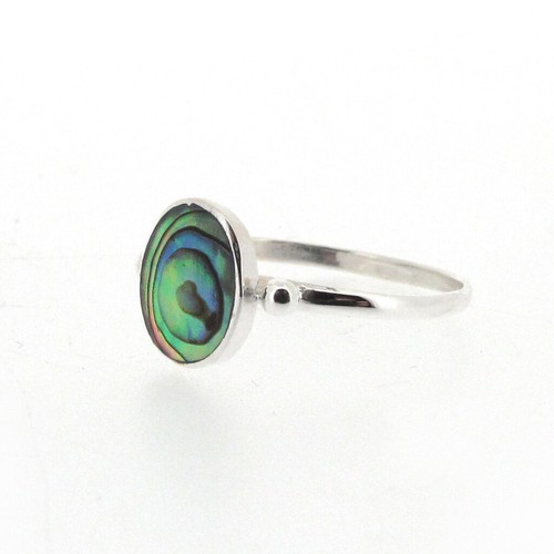 Abalone stone ring sterling - stone,