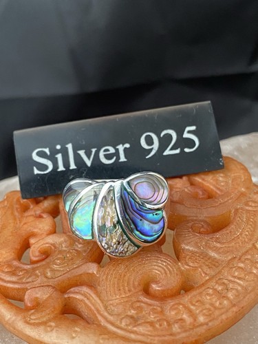 Solid silver and abalone shell - solid,