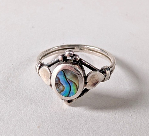 Vintage silver 925 abalone - silver,