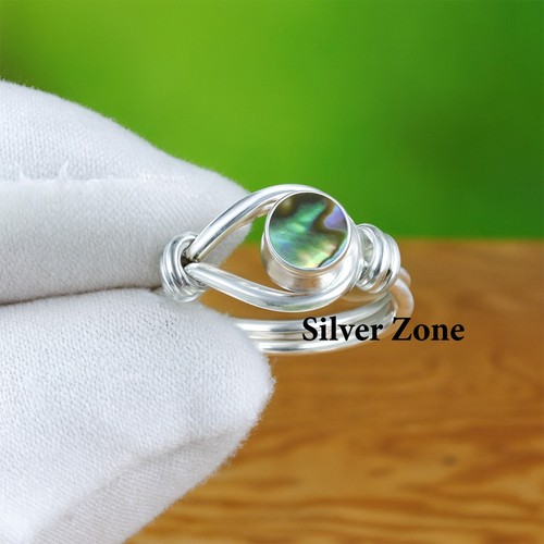 Abalone shell ring 925 - |,