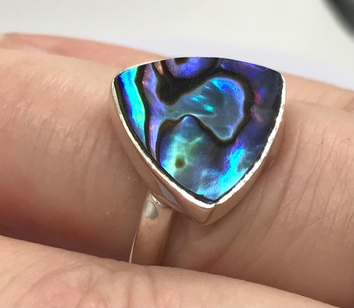 Abalone ring solid sterling - abalone,