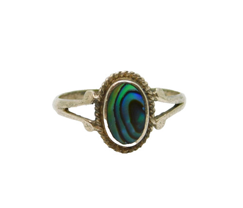 Sterling silver oval - sterling, abalone