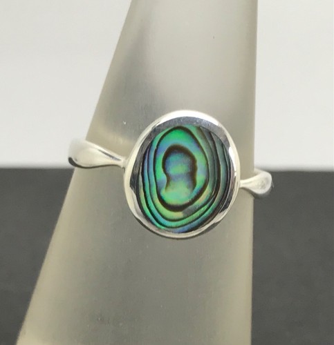 Abalone oval ring - ,, solid