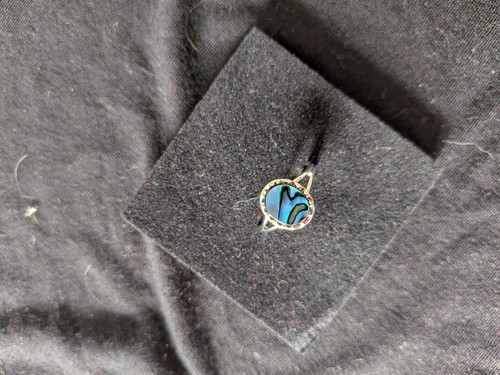 Small abalone inlay silver - abalone,