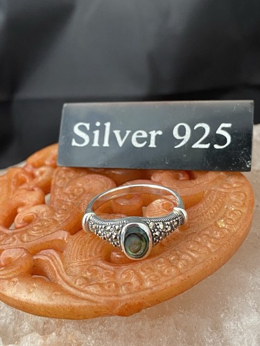 Solid silver and abalone shell - solid,