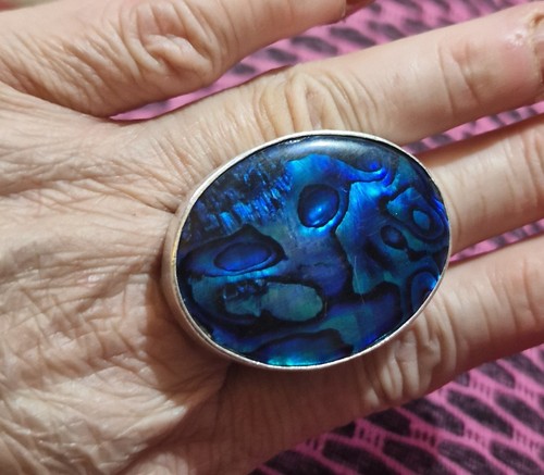 Sterling silver large blue - large,