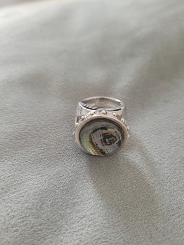 Abalone shell with faceted - shell,