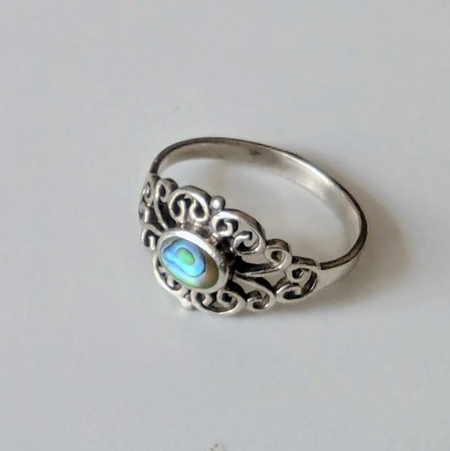 925 sterling silver abalone - silver,